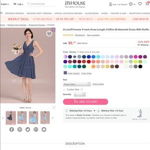 Smoky blue dress. Size 4